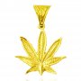 Colgante de Oro 18k Marihuana