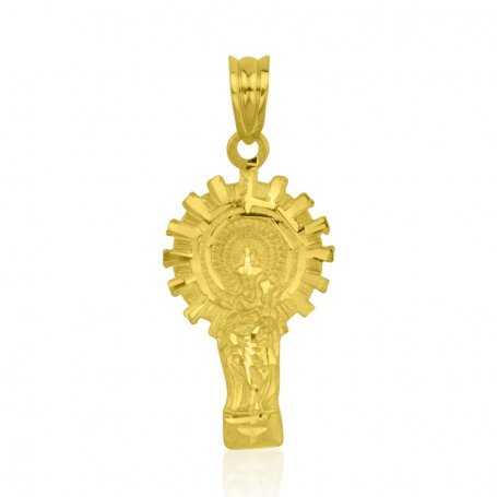 Medalla de la Virgen Del Pilar de Oro Gold