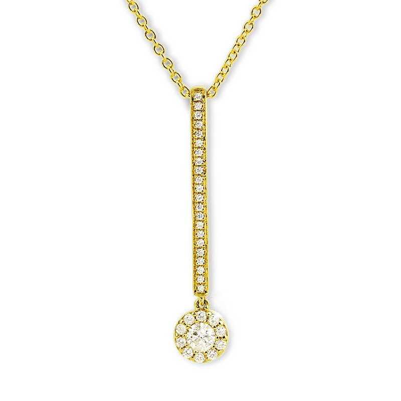 Collar Barra Diamante Oro Catalina.