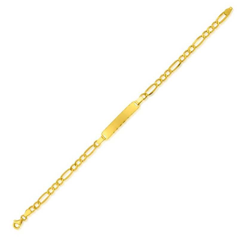 Pulsera Infantil Chapa Oro Tres Uno Hugo