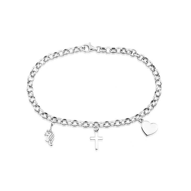 Pulsera con Abalorio Plata Charms