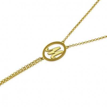 Pulsera Oro De Dedo con Inicial Personalizada Wrist | Joyerías ARESSO