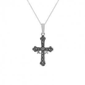 Colgante Plata Cruz De Asturias Black Design