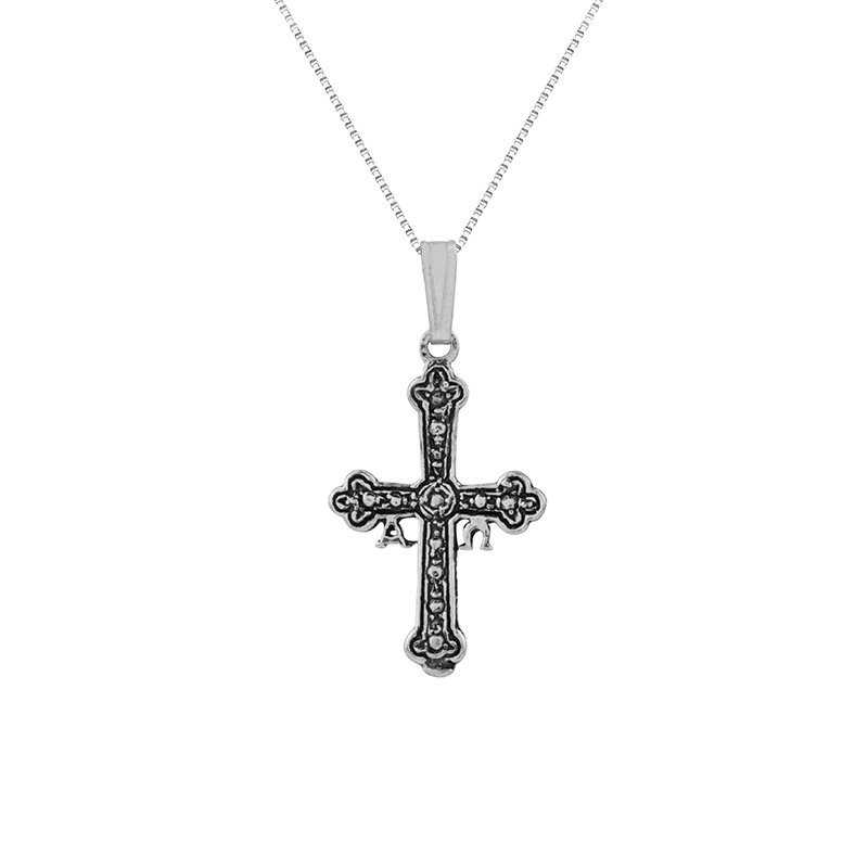 Colgante Plata Cruz De Asturias Black Design