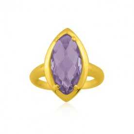 Anillo de Oro con Piedra Morada Ohio