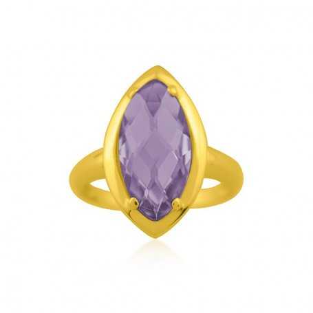 Anillo de Oro con Piedra Morada Ohio