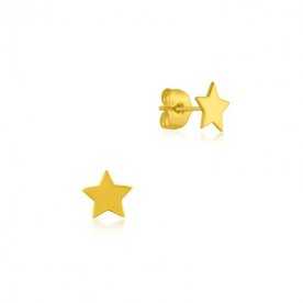 Pendiente de Oro Estrella Infantil Liso Seoul