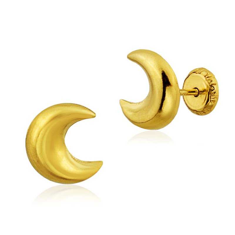 Pendiente Mujer Oro Luna