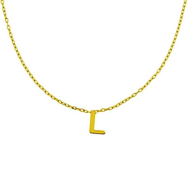 Collar Con Inicial Personalizada Oro 18k Gold