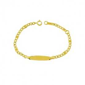 Pulsera Infantil Chapa 3x1 Oro 9k | Oferta | Joyería ARESSO