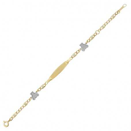 Pulsera Infantil Chapa Ositos Oro 9k | Oferta | Joyería ARESSO