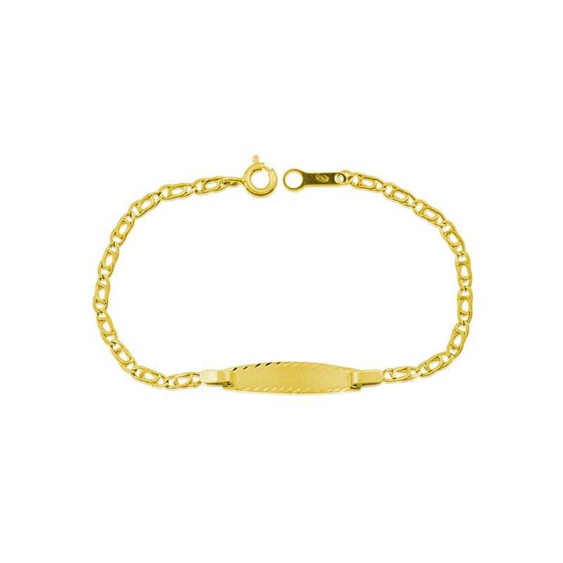 Pulsera Infantil Oro Chapa Ojo de Tigre