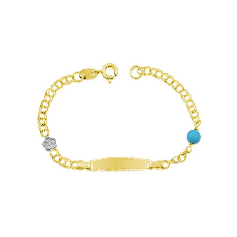 Pulsera Infantil Oro Chapa Hungarina Gabriela