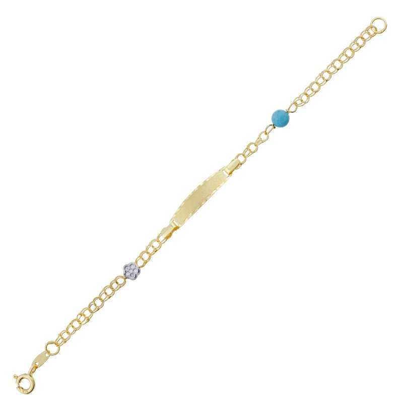 Pulsera Oro 9k Infantil Chapa Hungarina Gabriela | Oferta | Joyería ARESSO
