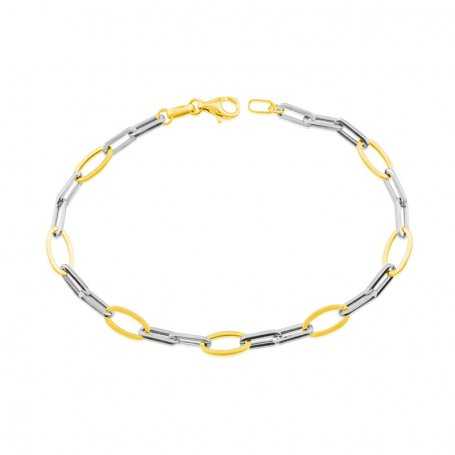 Pulsera Oro 9k Bicolor 2x1 Kyle | ENVÍO GRATIS | Joyería ARESSO