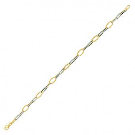 Pulsera Oro 9k Bicolor 2x1 Kyle | ENVÍO GRATIS | Joyería ARESSO
