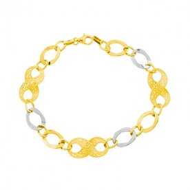 Pulsera Oro 9k Bicolor Infinitos Eternity | En OFERTA - Joyerías ARESSO