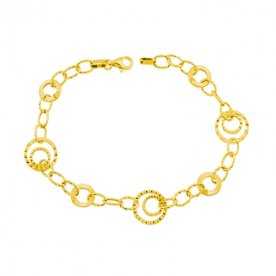 Pulsera Oro 9k Circulos Orbital | En OFERTA - Joyerías ARESSO