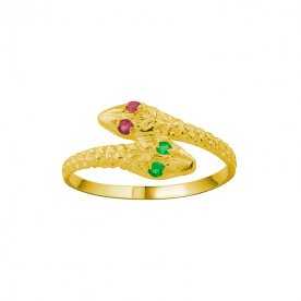 Anillo Oro Serpientes Dos Cabezas Snakes
