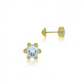 Pendiente Oro 9k Infantil Garras Circonita Nora | Joyerías ARESSO