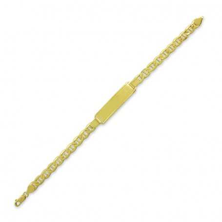 Pulsera Oro 9k Chapa Ancla Jason | ENVÍO GRATIS | Joyerías ARESSO