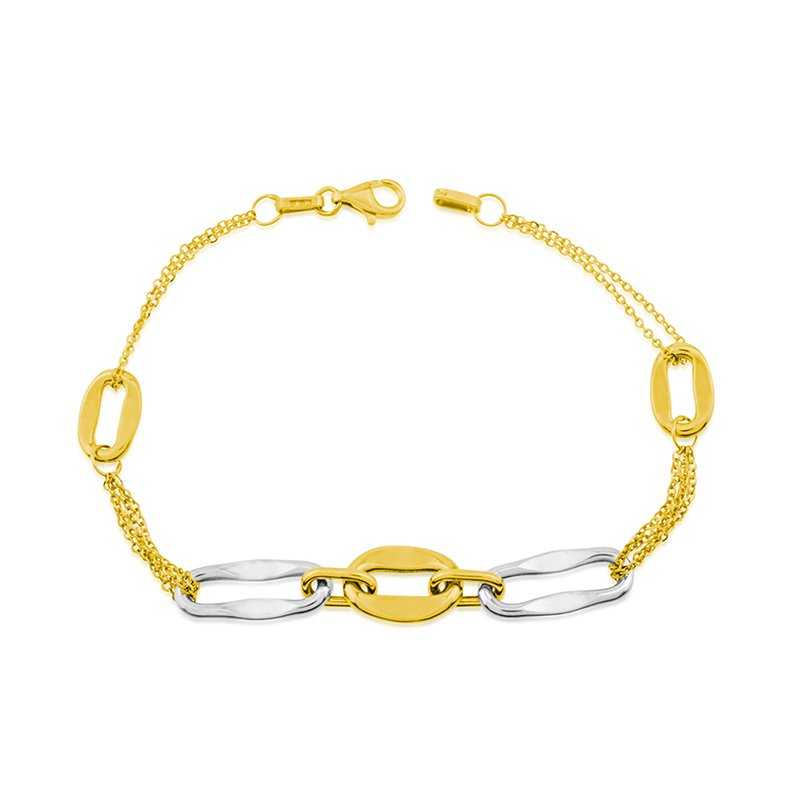 Pulsera Oro 9k Bicolor Sophia