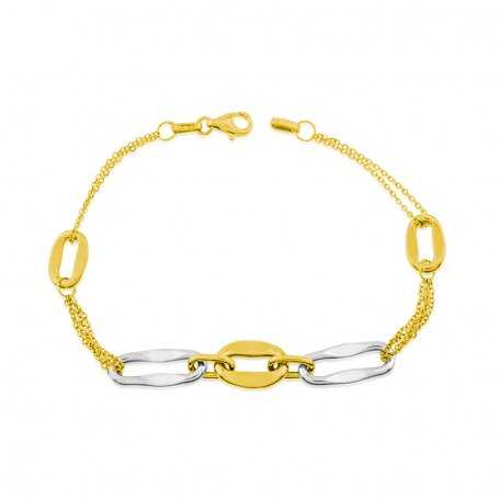 Pulsera Oro 9k Bicolor Sophia