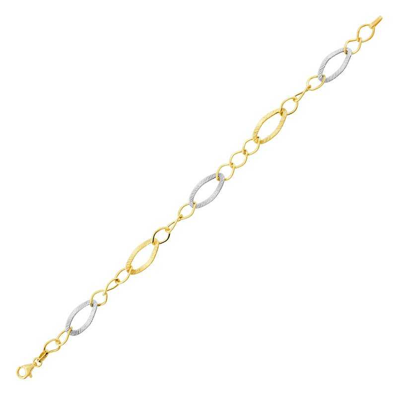 Pulsera Oro 9k Bicolor Alice | En OFERTA - Joyerías ARESSO