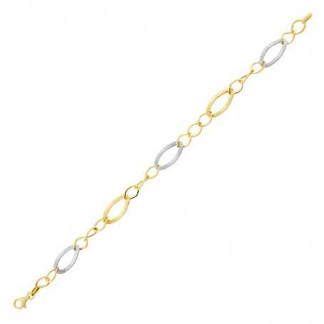 Pulsera Oro 9k Bicolor Alice | En OFERTA - Joyerías ARESSO