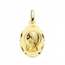 Medalla Infantil Virgen Niña Oro Amarillo Convicción