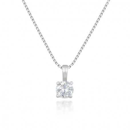 Gargantilla Oro Blanco Brillante Mackay