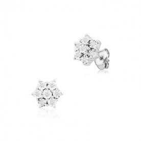 Pendientes de Oro Blanco Brillantes Dalywaters