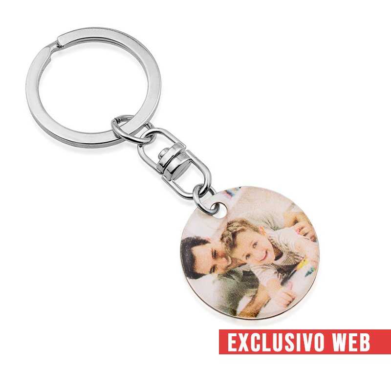 Llavero Chapa Personalizada Con Foto Plata