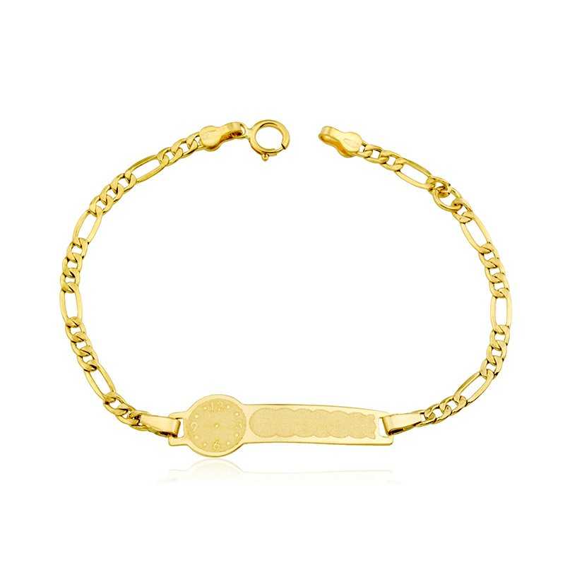 Pulsera Oro 9k Reloj Para Grabar Hora 3x1 Roller