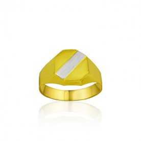 Sello Cadete Oro Bicolor Stripe | EN OFERTA | Joyerías ARESSO