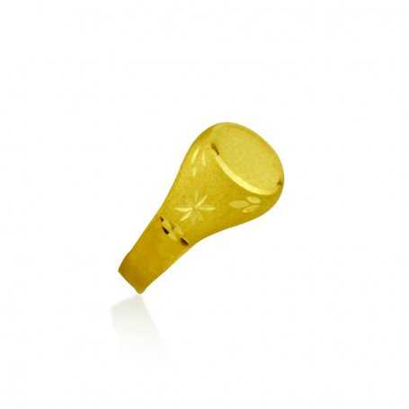 Sello Cadete Oro Con Hendiduras 9k Grass | OFERTA | Joyerías ARESSO