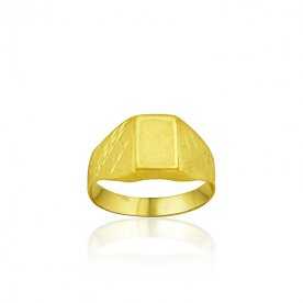 Sello Cadete Oro Rectangular 9k Rain | DESCUENTO | Joyerías ARESSO