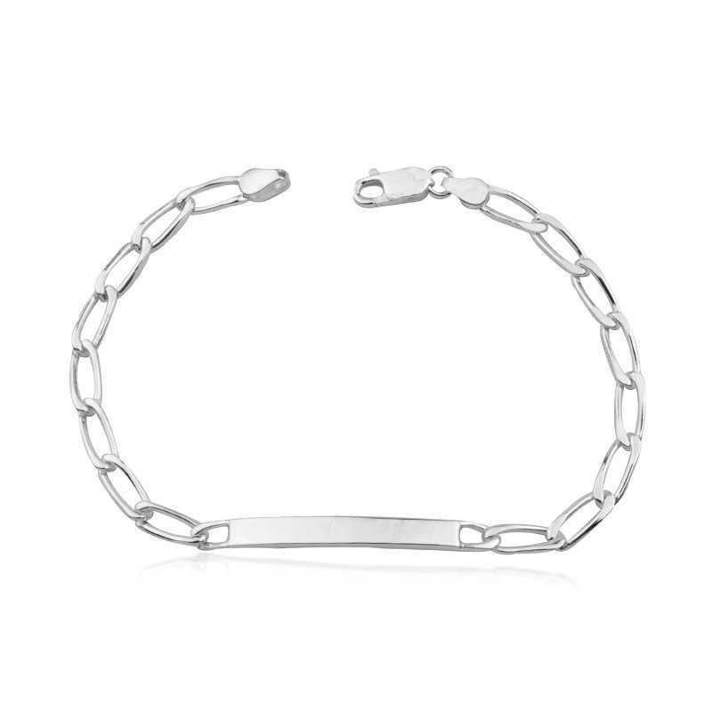 Pulsera Plata Esclava Cadena Fígaro Ermine