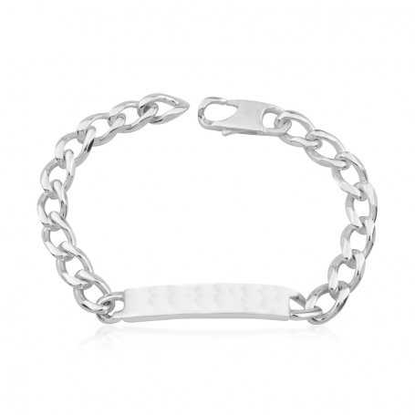 Pulsera Plata Chapa Caballero Barbada Fiorella | Joyerías ARESSO