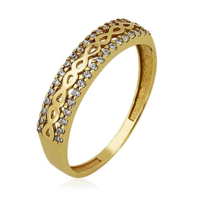 Anillo Oro 9k Infinitos Circonitas Imperia