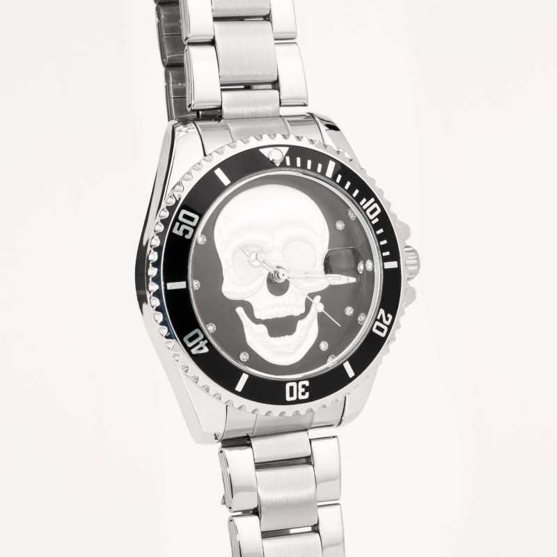 Reloj Acero Calavera