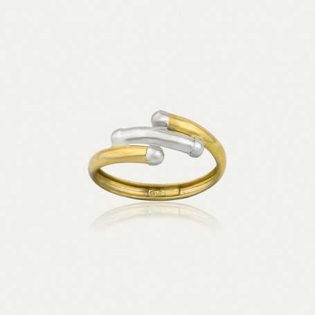 Sortija Oro Bicolor Entrelazada Caeli