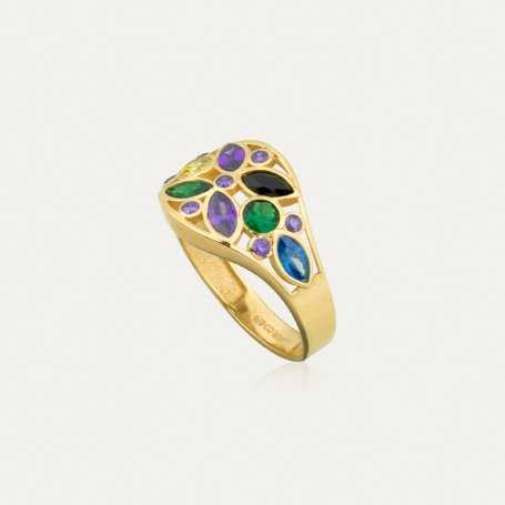 Sortija Oro Piedras Color Rose