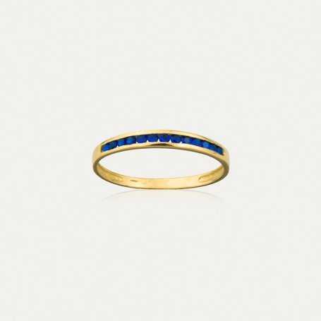 Sortija Oro Piedras Color Blue Gina