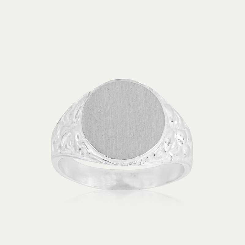 Sello de Plata Cabeza Redonda Motivo León Roar