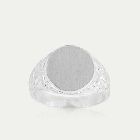 Sello de Plata Cabeza Redonda Motivo León Roar