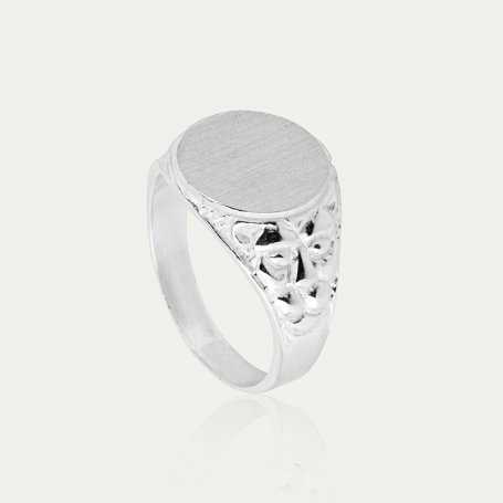 Sello de Plata Cabeza Redonda Motivo León Roar