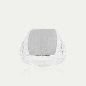 Sello Plata Cuadrado Kenai | OFERTA EN PLATA| Joyerías ARESSO