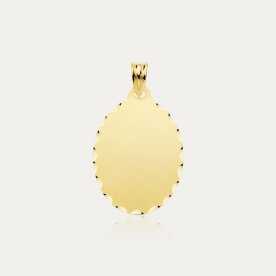 Chapa de Oro con forma Ovalada Morsure