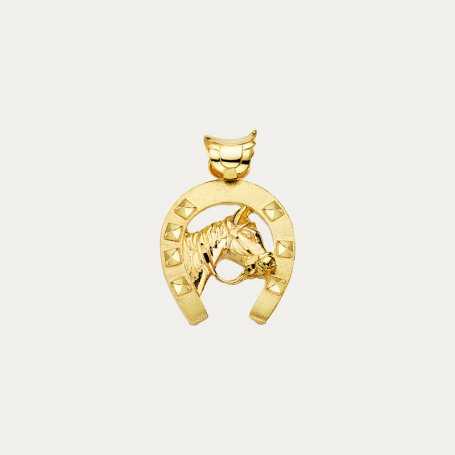 Colgante Oro Caballo Herradura Hufeisen